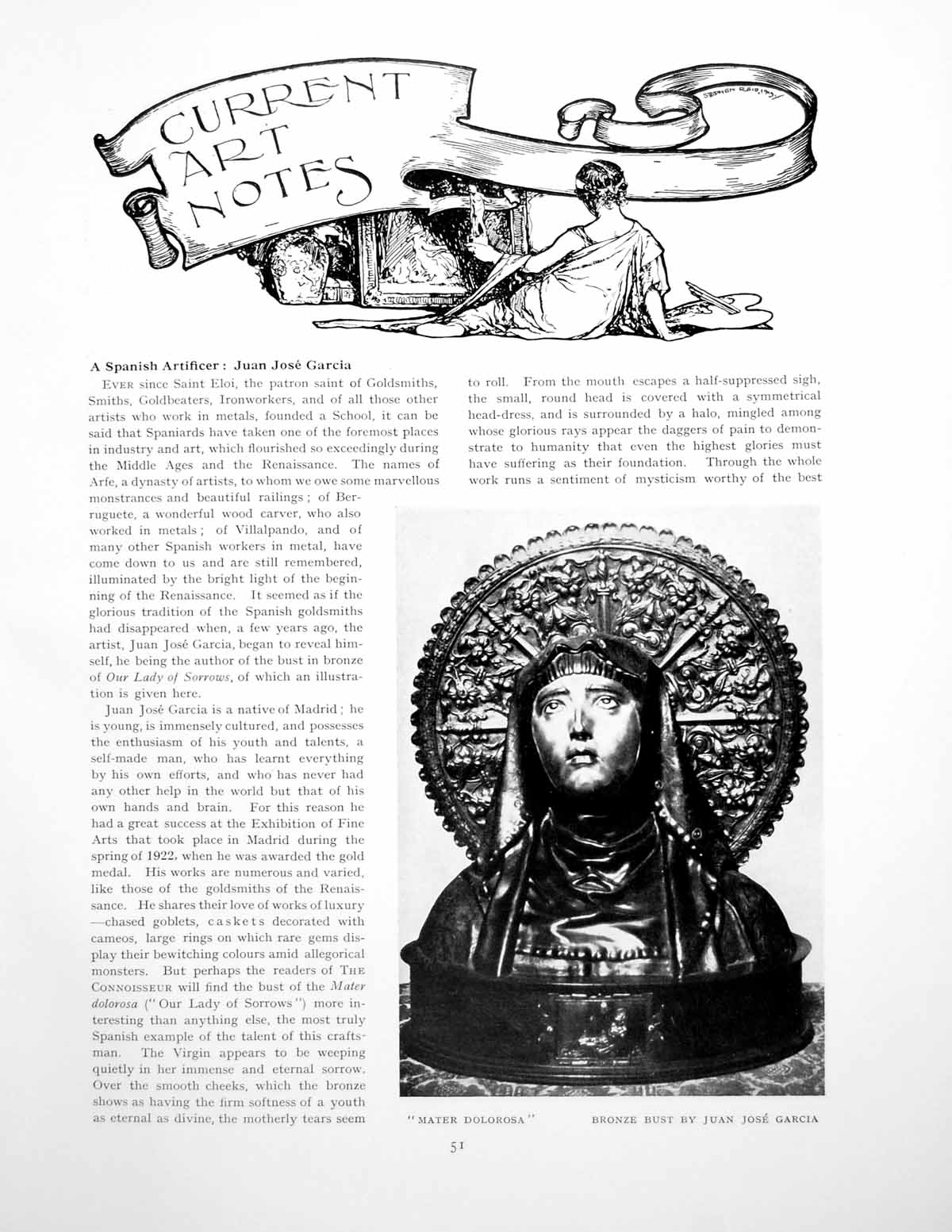 Old Art Notes Spanish Artificier Juan Jose Garcia ChristPages 1923