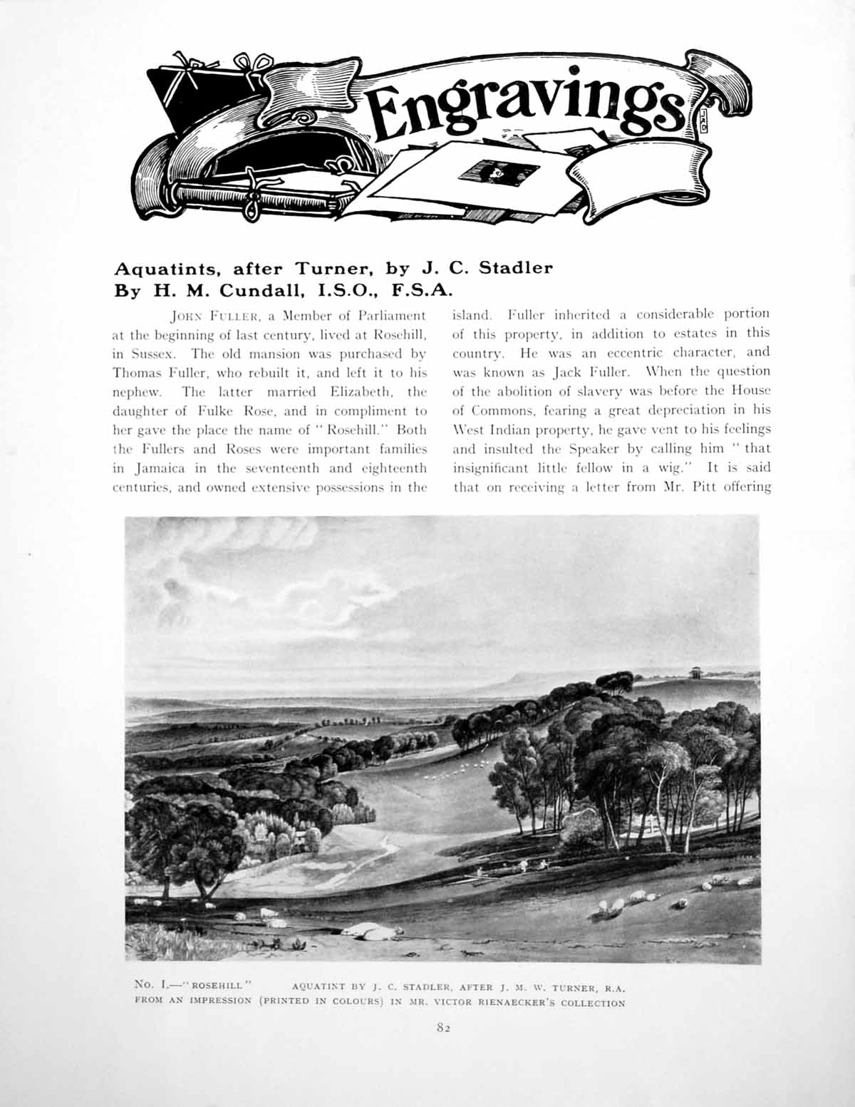 Antique Old Print Aquatints After Turner By Jc Stadler RosehillPages 1923