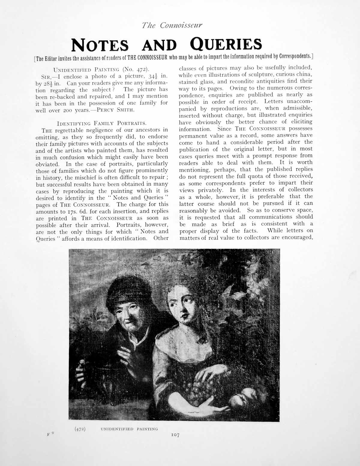 Old Notes Queries Unidentified Painting Man Woman GrapesPage 1923