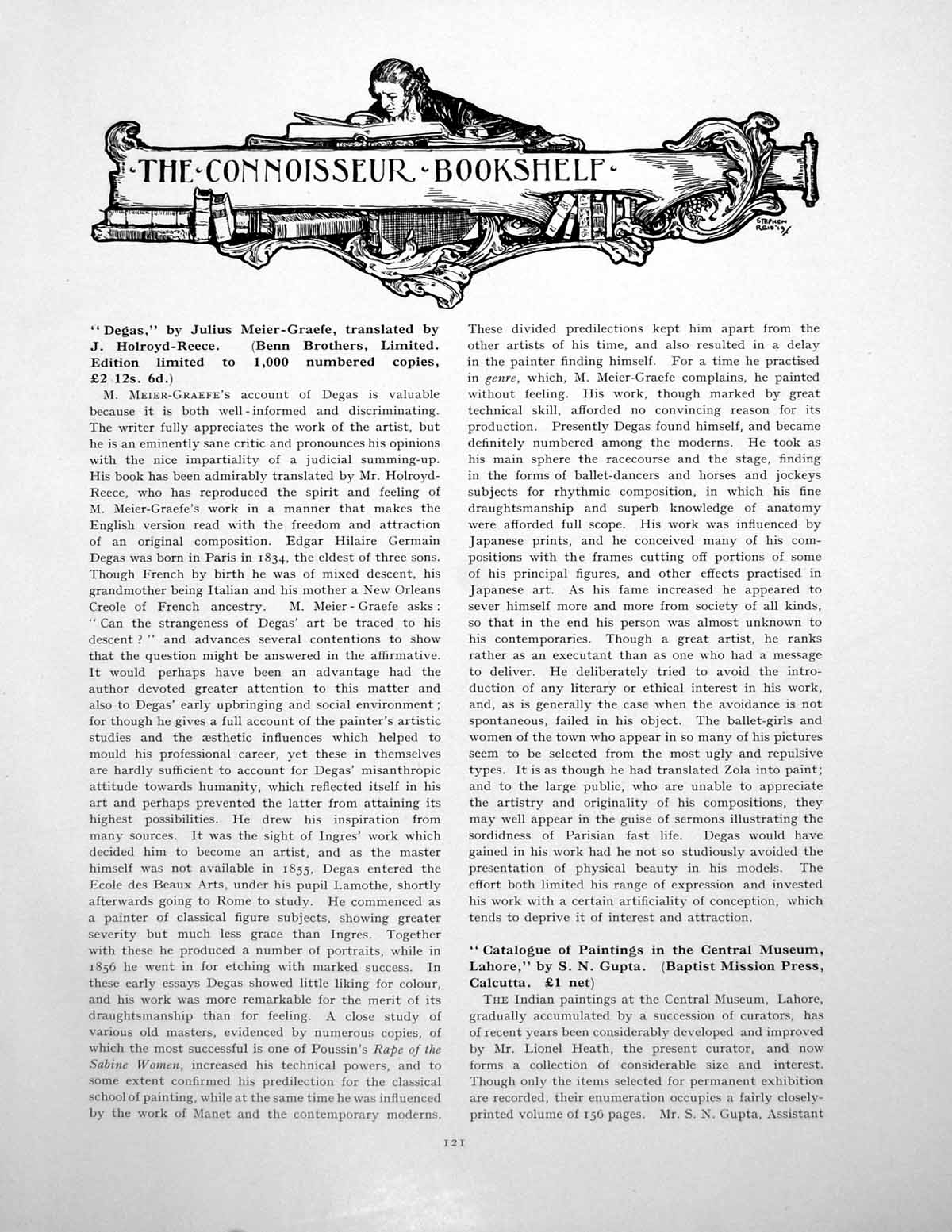 Antique Print Bookshelf Degas Moira Historic Textiles EgyptianPages 1923