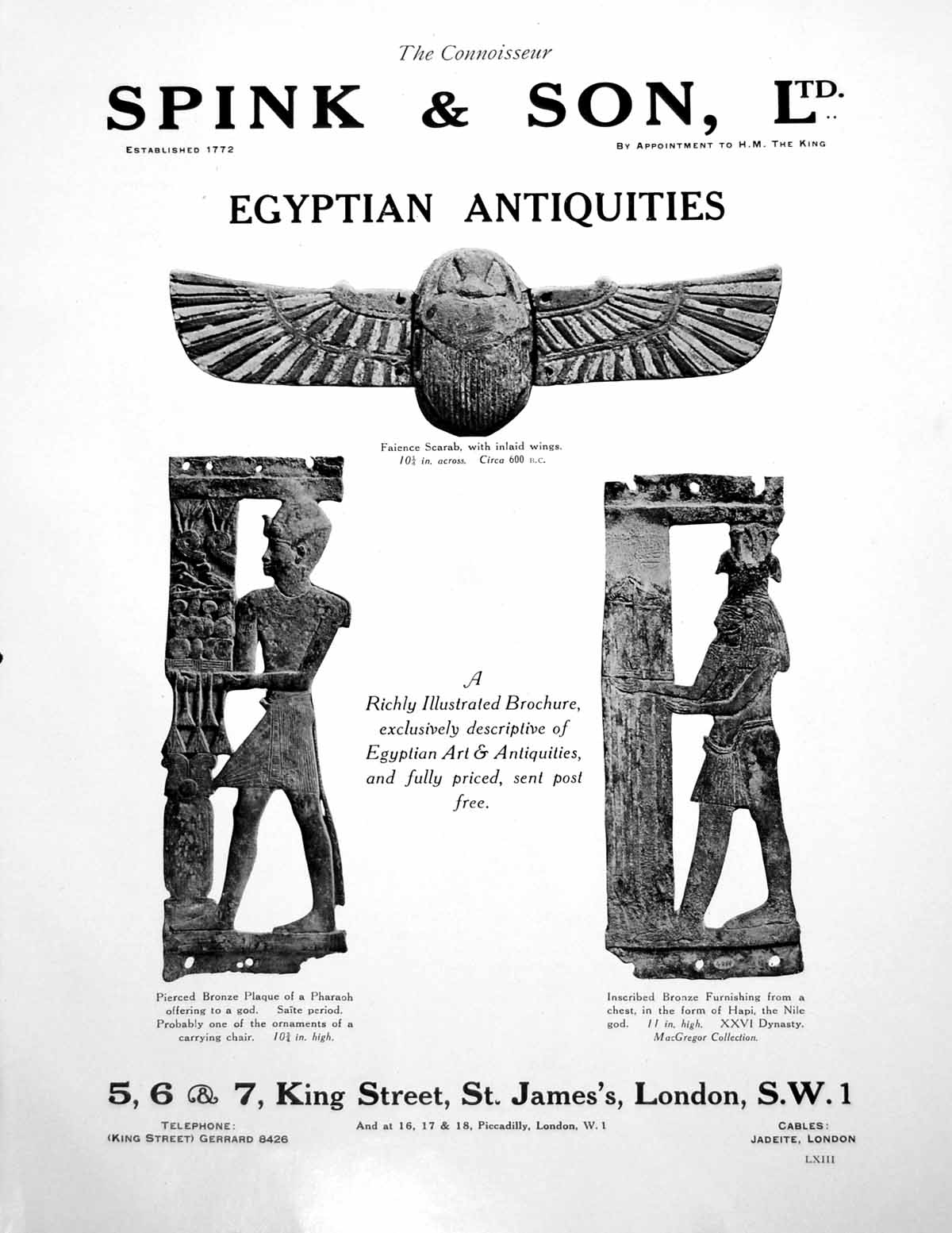 Old Vintage Print Egyptian Antiquities Silver Adam FireplacePages 1923