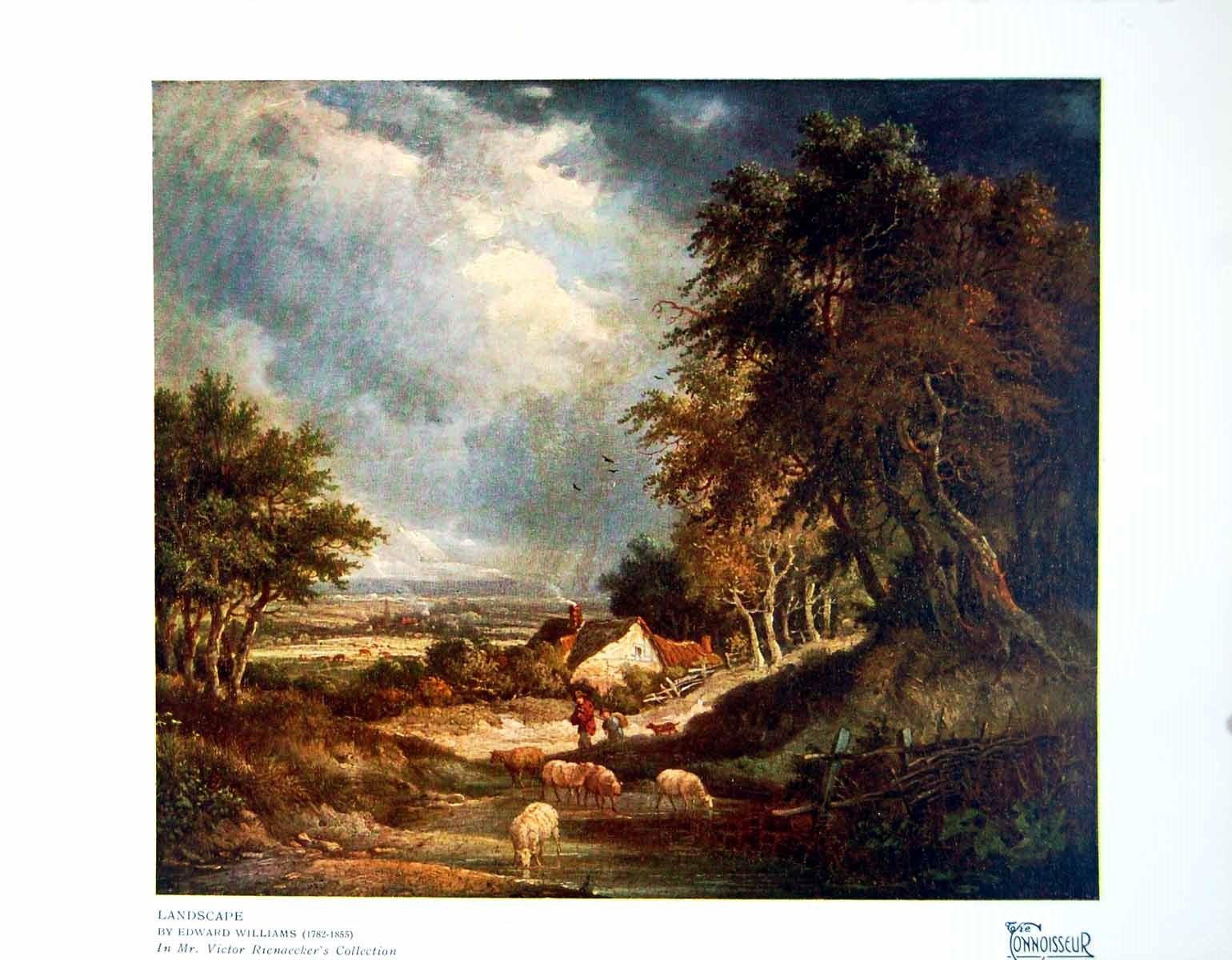 Old Landscape By Edward Williams In Mr Victor Rienaecker'S Coll 1923 20th