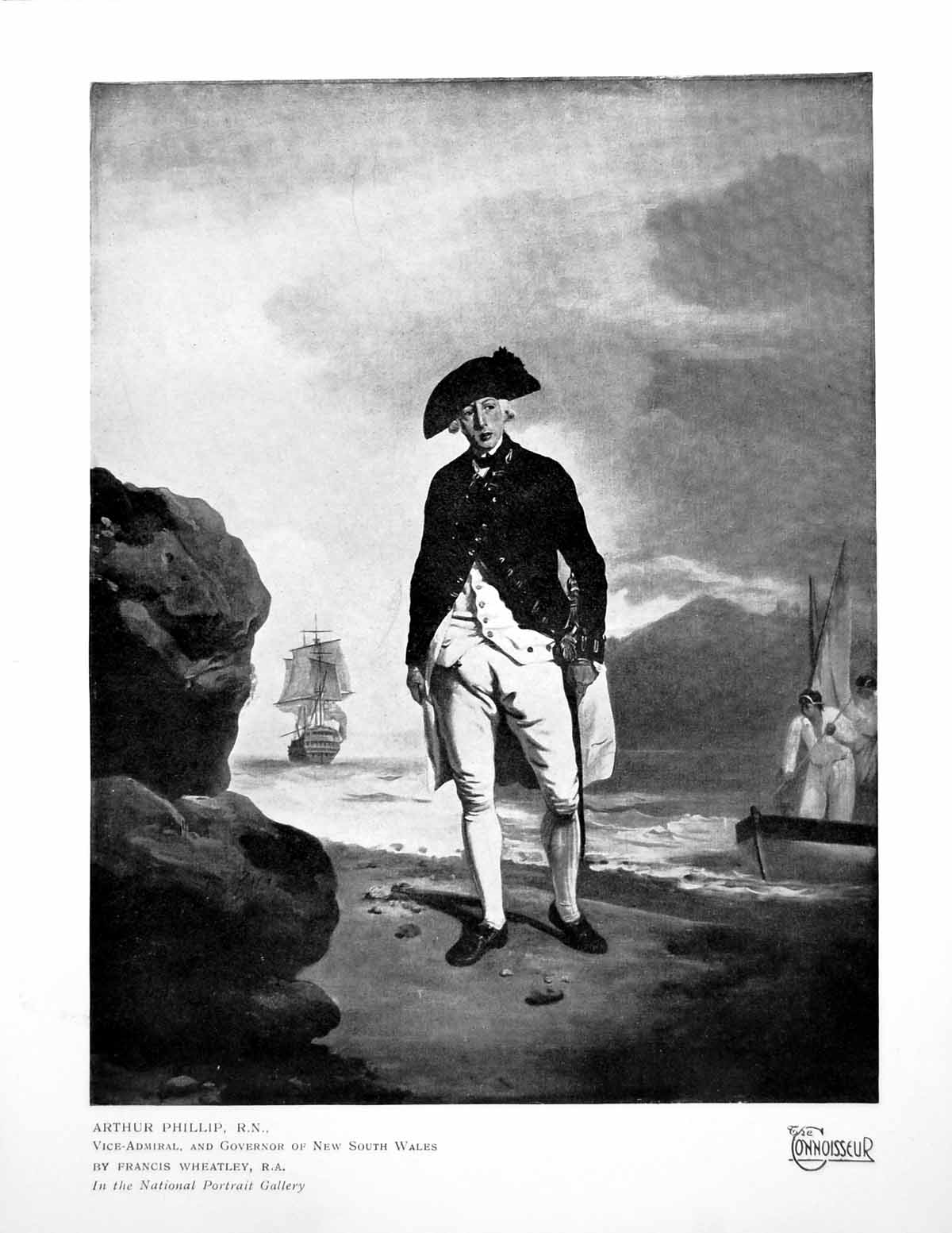 Old Print Arthur Phillip R.N. Vice-Admiral Governor New South Wales 1923 20th