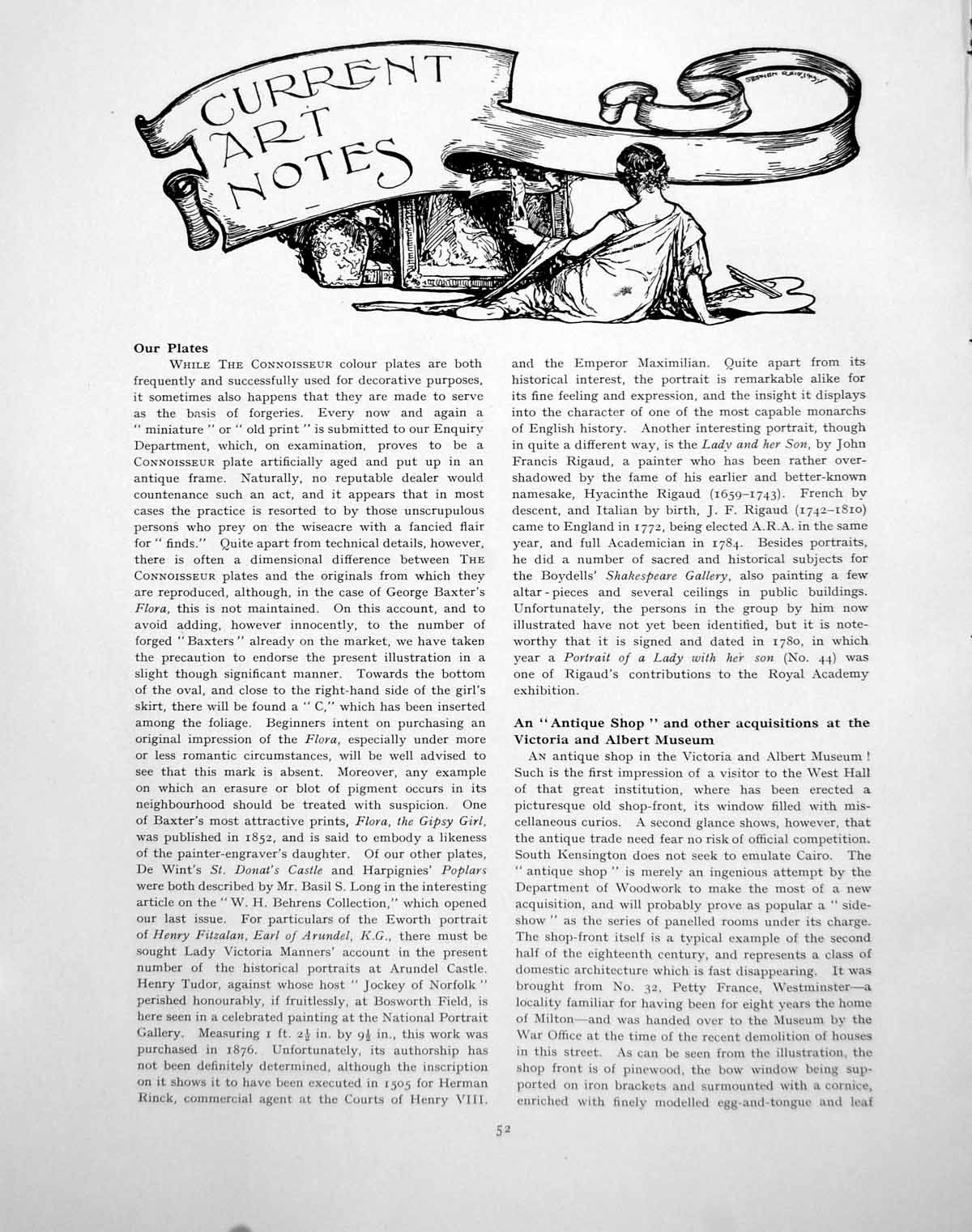 Old Vintage Print Art Notes Shop V&A Brithdir South WalesPages 1924 0