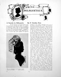 Old Family In Silhouette Friend Lady Lacy Hat Cs BunyonPages 1924