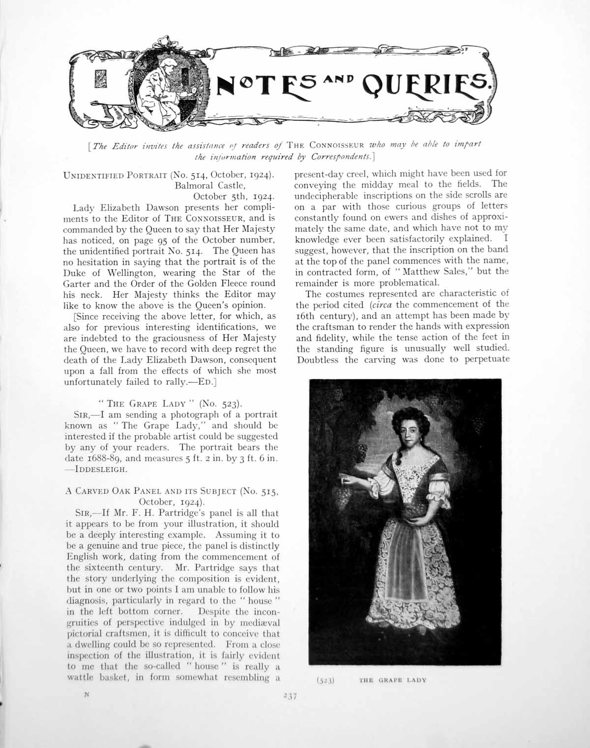 Old Print Notes Queries The Grape Lady Unidentified PaintingPage 1924