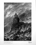 Antique Old Print Between Bolsano And Trent John Robert Cozens Fortress 1924