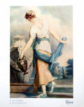 Old At The Fountain William Hamilton Beautiful Lady Filling Urn 1924 20th