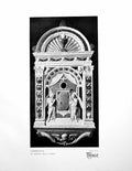 Antique Old Print Tabernacle By Andrea Della Robbia Floral Motifs Angels 1925