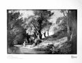 Antique Print Landscape By Lady Farnborough Country Lane Lady Walking 1925 20th