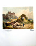 Original Old Vintage Print Carisbrooke Castle By Pj De Loutherbourg Ra 1925