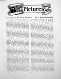 Old Print Reaction And The Royal Academy Pictures F DickseePages 1925