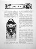 Antique Print Notes Stained Glass Panel Carved Alabaster PanelsPages 1925