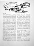 Antique Print Art Notes Charger With Motif Rope Dancer And DogPages 1925