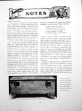 Antique Old Print Notes Thomas Garrit'S Gift Coffer Parish ChurchPage 1925