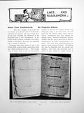 Antique Print Some Fine Needlework Pattern Book Purse StringsPages 1925