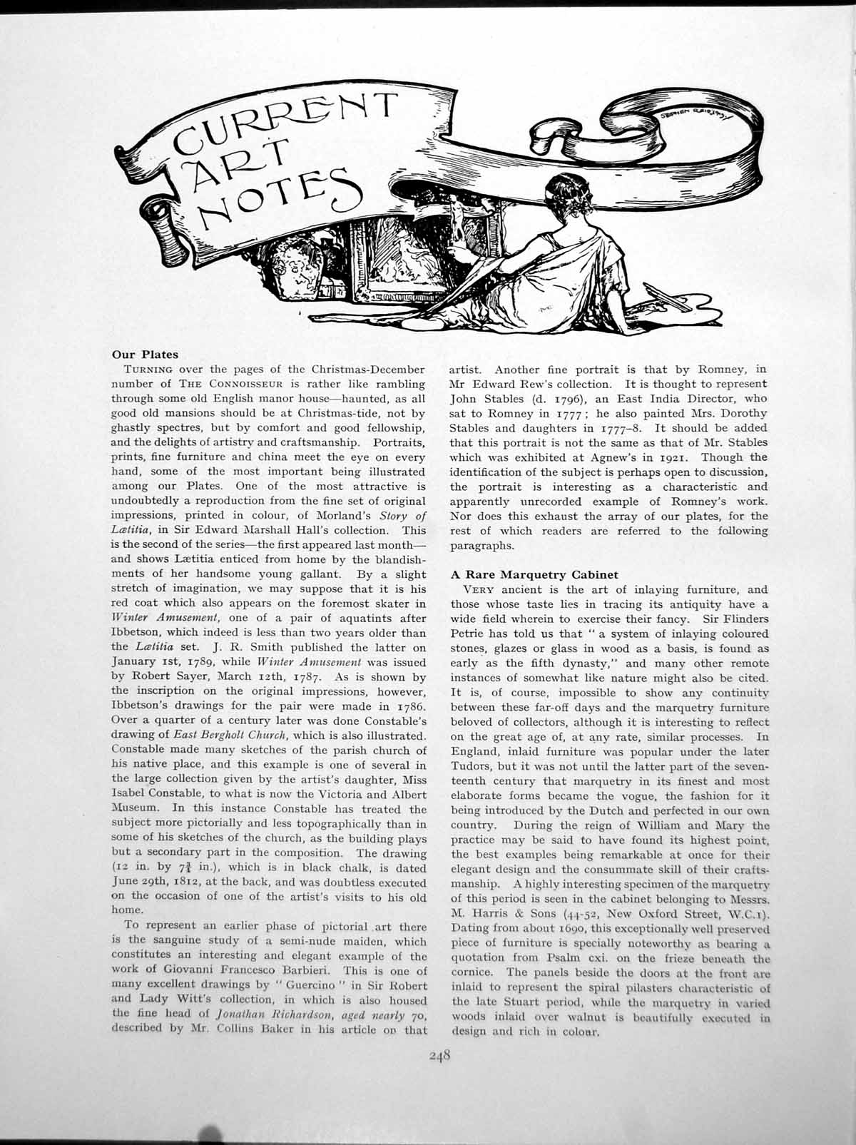 Antique Old Print Art Notes Lady In Waiting Goya War The RosesPages 1925