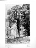 Old Vintage Print East Bergholt Church With Elm Trees John Constable 1925 20th