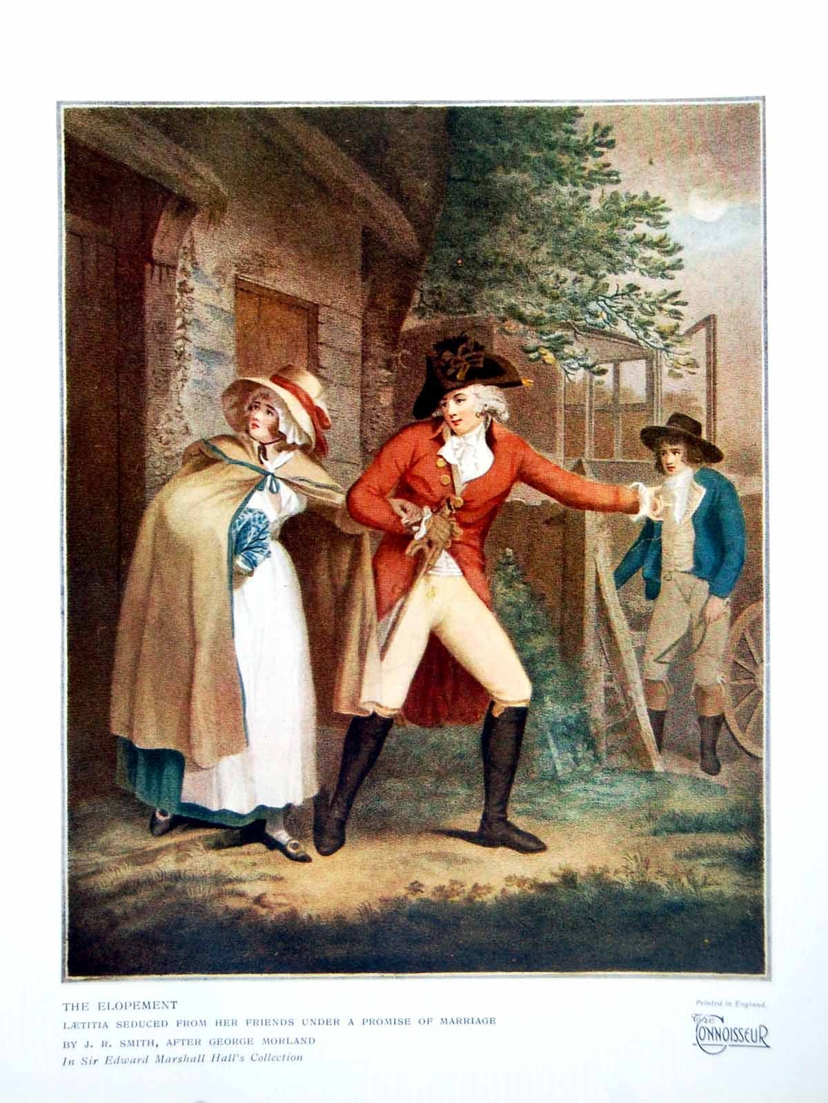 Antique Print The Elopement Jr Smith After G Morland Promise Marriage 1925 20th