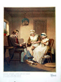 Antique Old Print Domestic Happiness Laetitia With Her Parents Jr Smith 1925