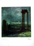 Antique Old Print View The Forum By James Holland In Lady Walston'S Coll 1925