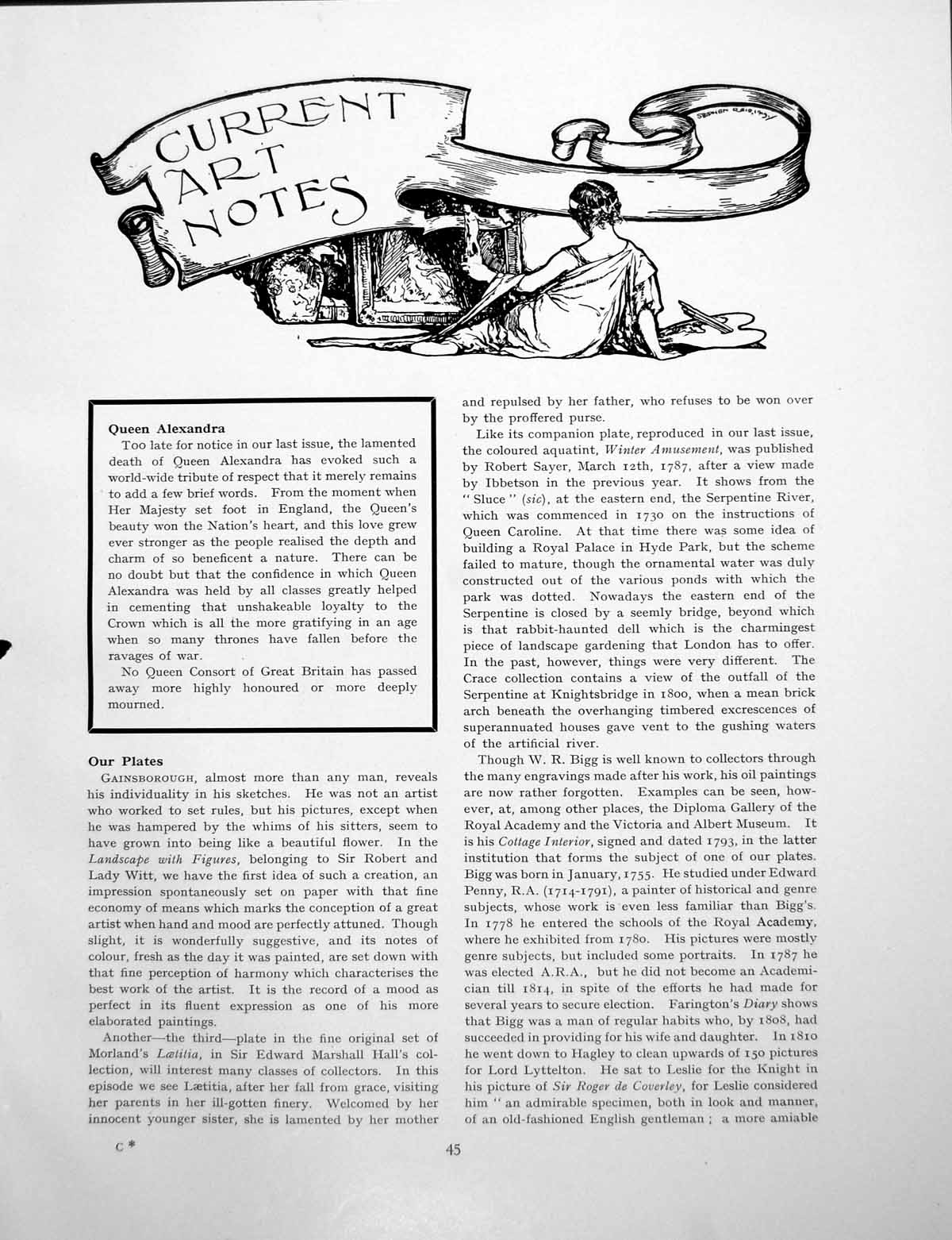 Antique Old Print Art Notes Adam Buck Admiral Gamier Robert DoddPages 1926