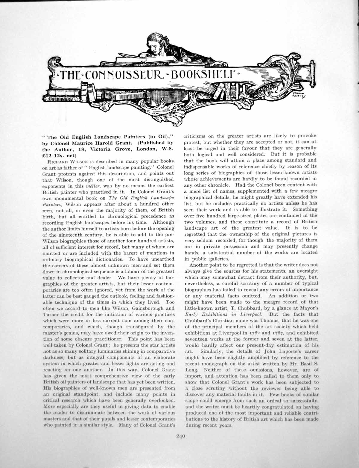 Antique Old Print Bookshelf English Landscape Painters In OilPages 1926