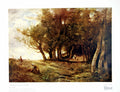 Antique Old Print Outskirts The Wood By Corot Women Collecting Sticks 1926 20th