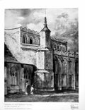 Original Old Vintage Print Exterior East Bergholt Church John Constable 1926