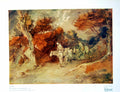 Antique Print Study By Thomas Gainsborough Country Lane People Horses 1926 20th
