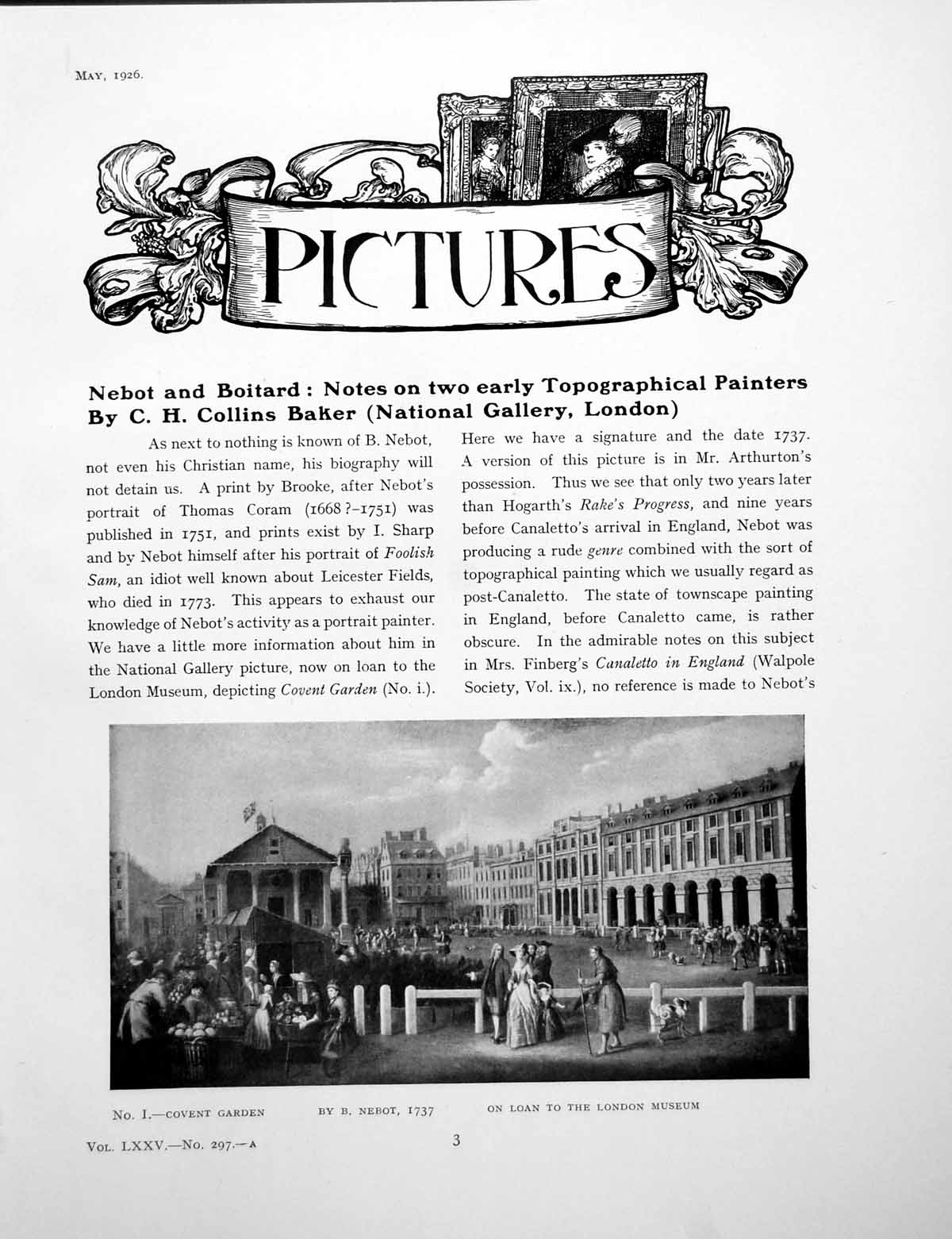 Antique Old Print Nebot Boitard Two Early Topographical PaintersPages 192