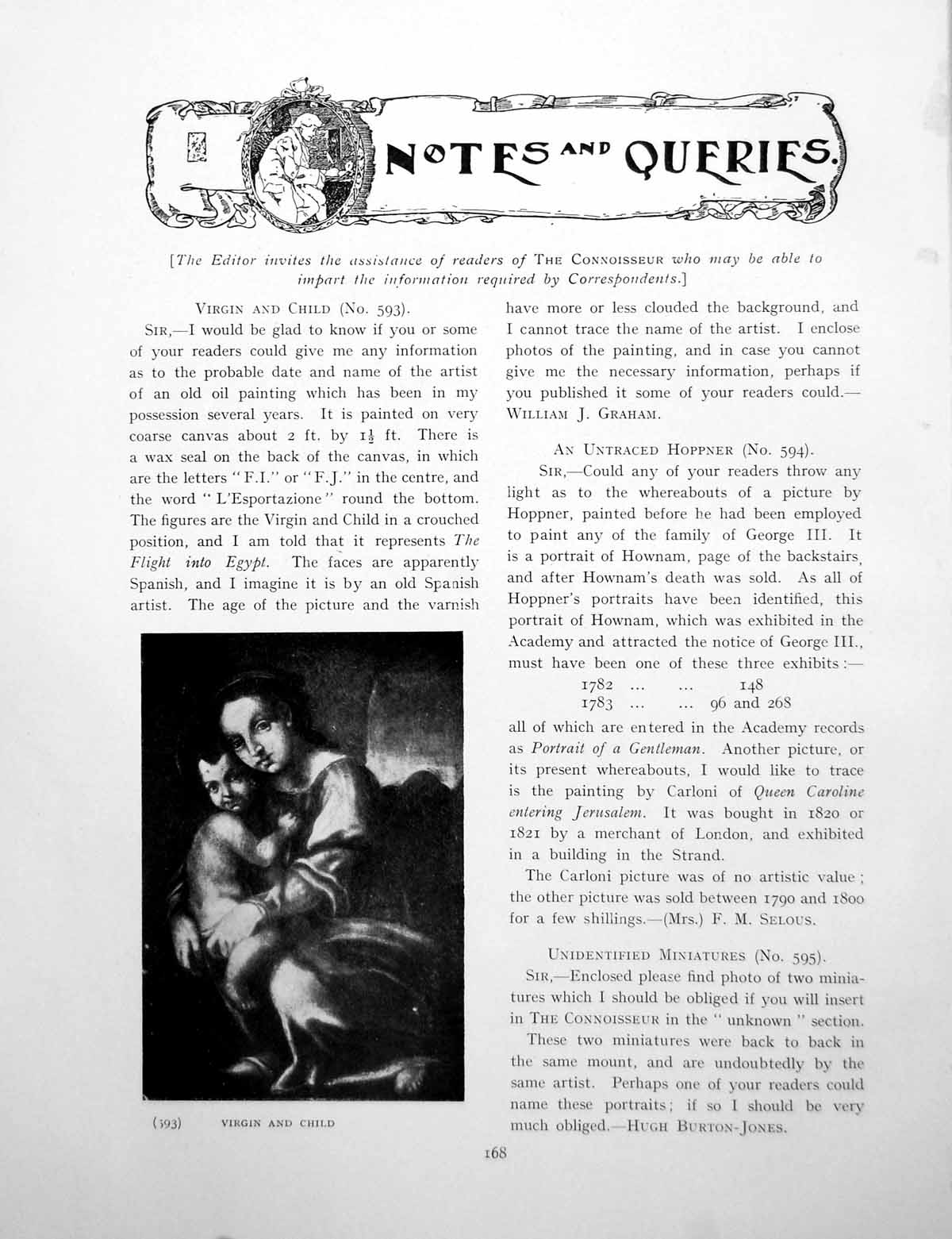Old Print Notes Queries Virgin Child Unidentified MiniaturesPages 1926