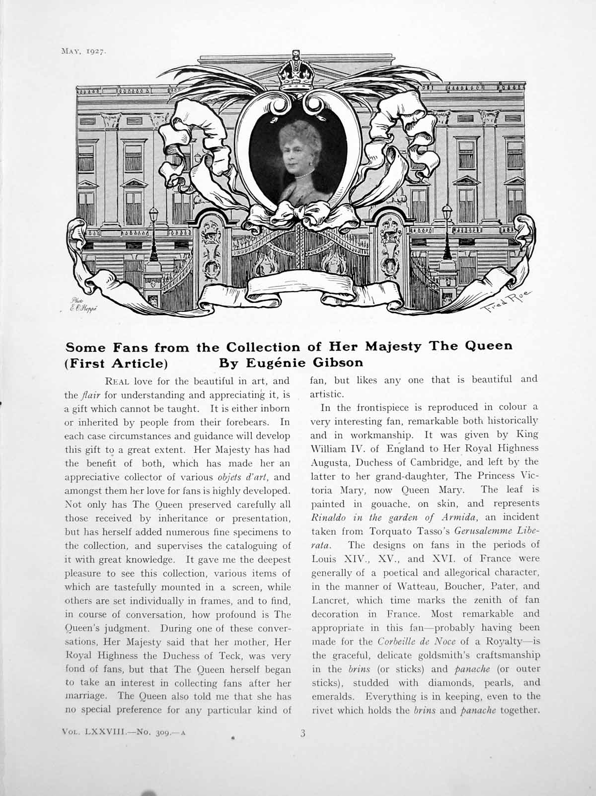 Antique Print Some Fans Collection Her Majesty The Queen Part IPages 192