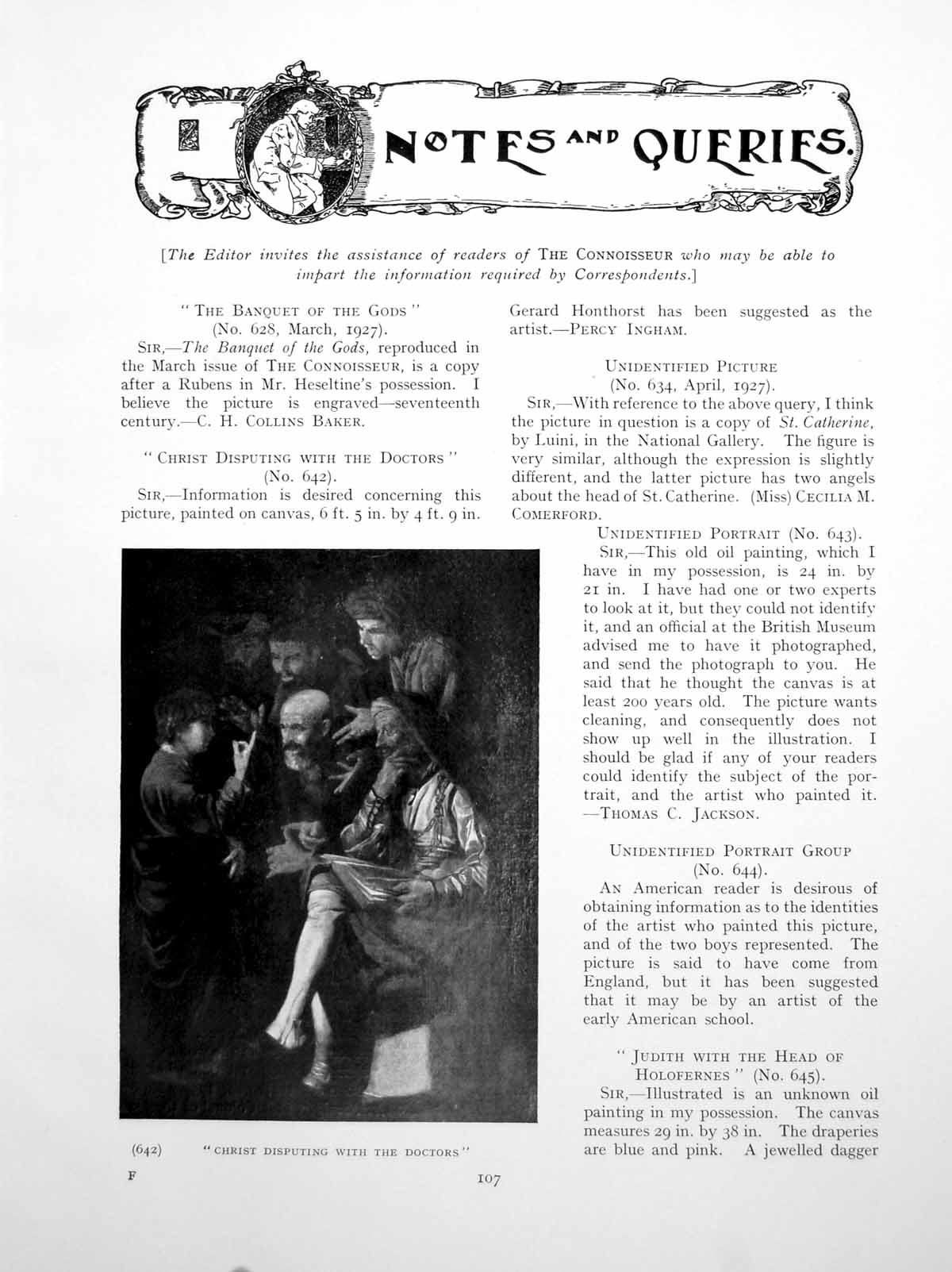 Old Print Christ Disputing With Doctors Unidentified PortraitPage 1927