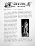 Antique Print Little Known Portraits Voltaire Marble StatuettePages 1927