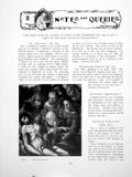 Antique Old Print Notes Queries Deposition Unidentified PaintingPages 1927