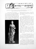Old Notes Queries Unidentified Statue Portrait AdorationPages 1927