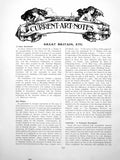Antique Old Print Art Notes Paris Brussels Italy Silver TrowelPages 1927