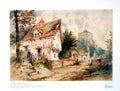 Antique Old Print In England By Thomas Colman Dibdin From Watercolour 1927 20th