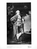 Old Print Mr Jeremiah Milles By George Romney Standing Book In Hand 1927 20th