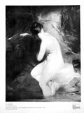 Antique Print Musidora By Thomas Sully Naked Lady Facing Away In Water 1927
