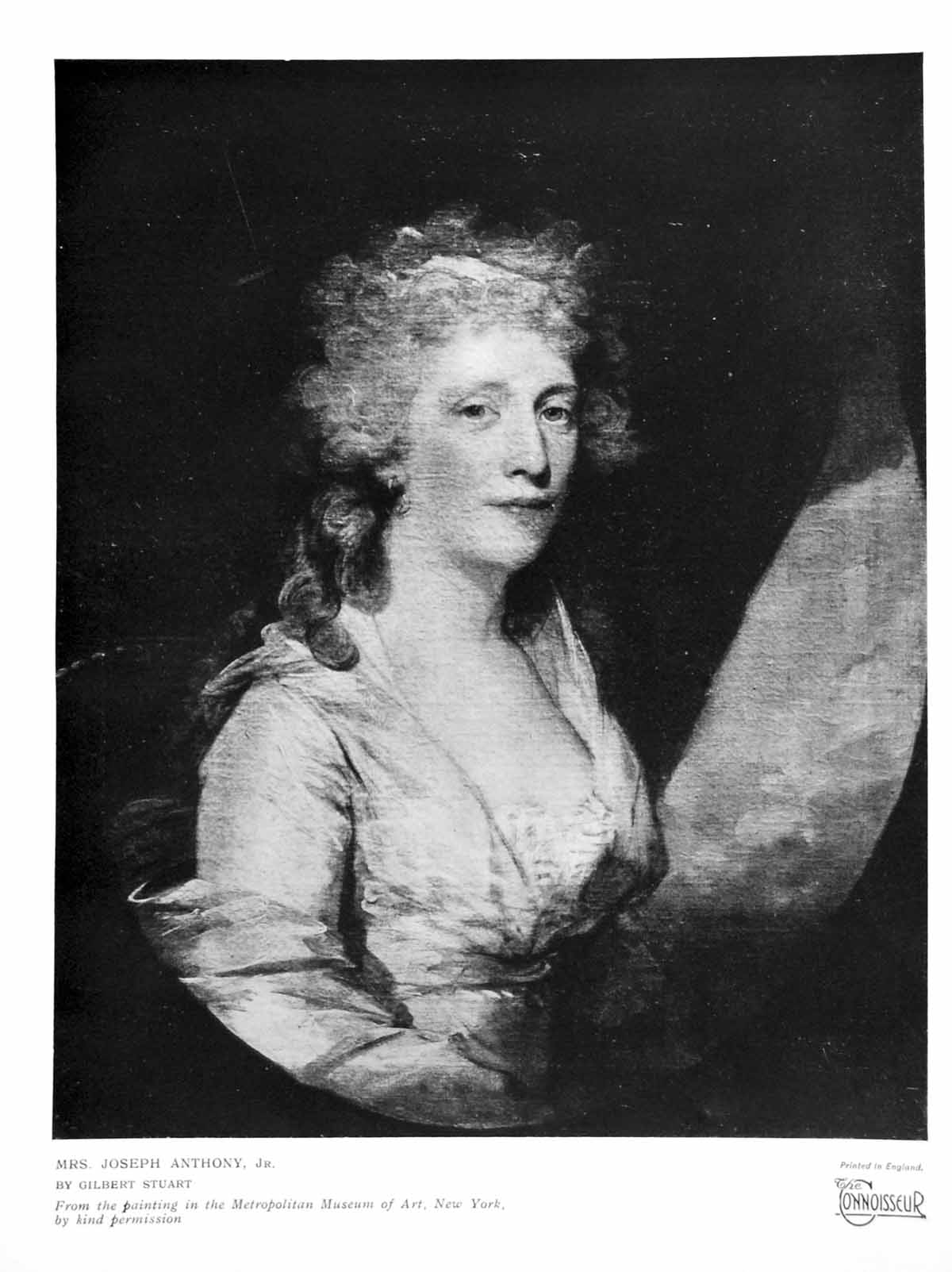 Old Vintage Print Mrs Joseph Anthony Jr By Gilbert Stuart Portrait 1927 20th