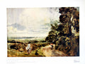 Original Old Vintage Print Country Road Trees And Figures John Constable 1927