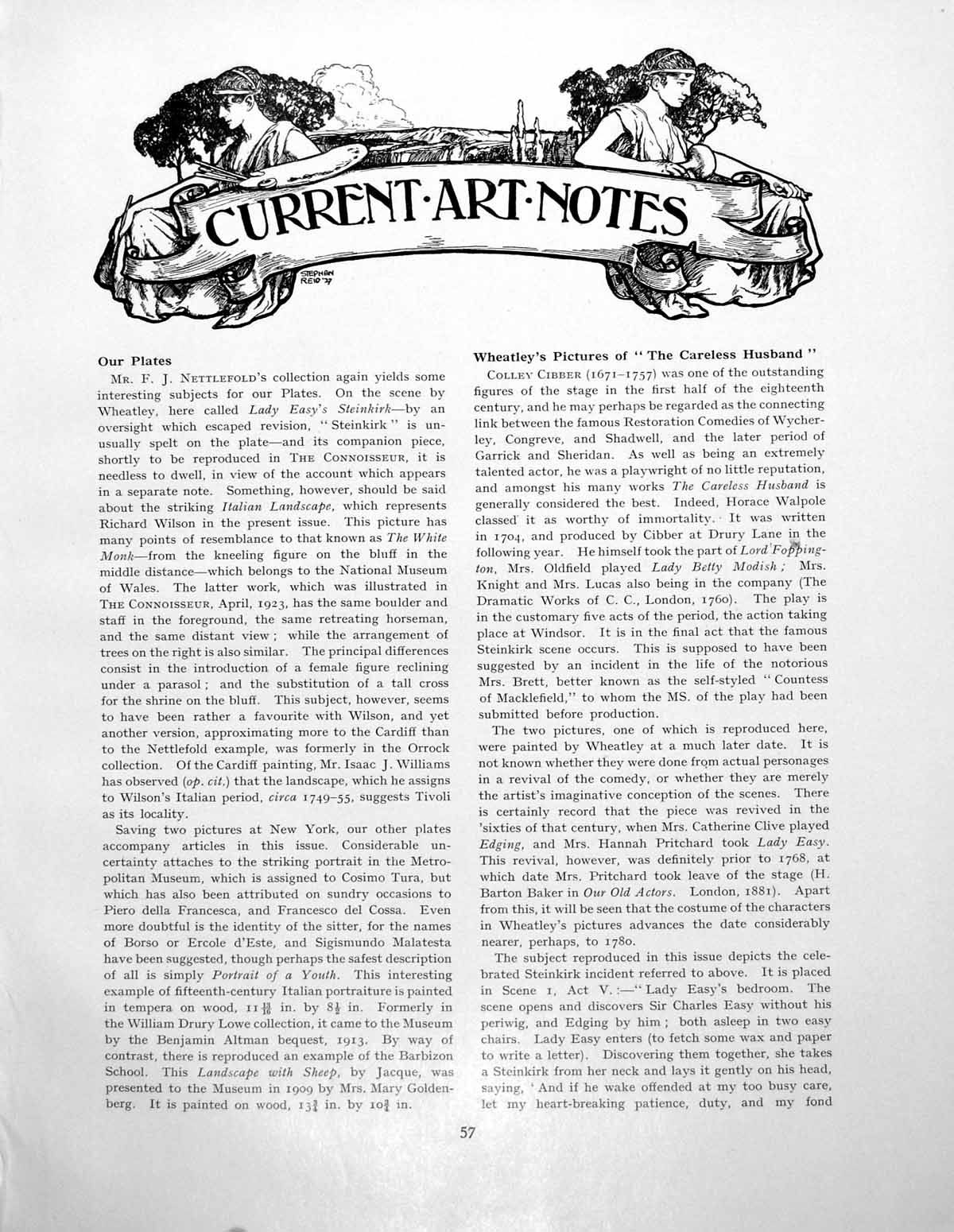 Antique Print Art Notes English Silver Coffee Pot Waiter BasinPages 1928