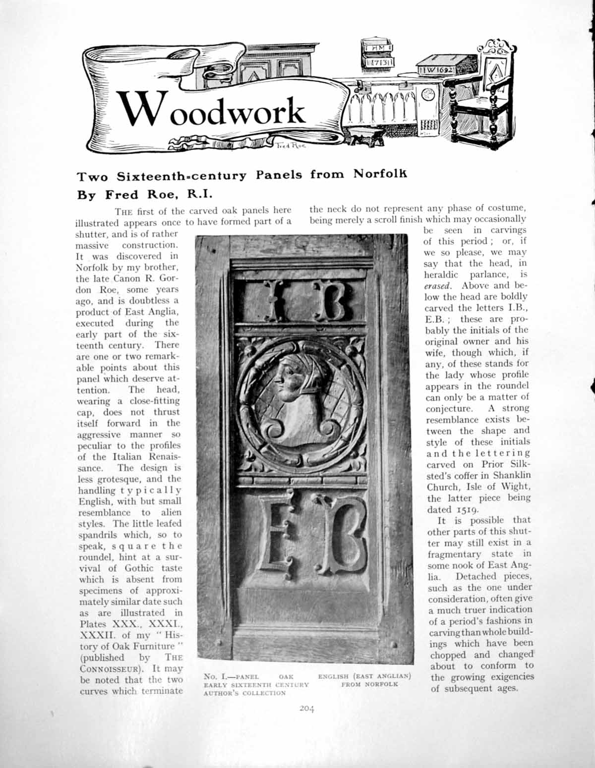 Old Print16Th Century Panels Norfolk Oak Stark Path WoodsPage 1928