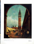 Antique Old Print A Fair In The Piazza S. Mark Venice Attributed Guardi 1928