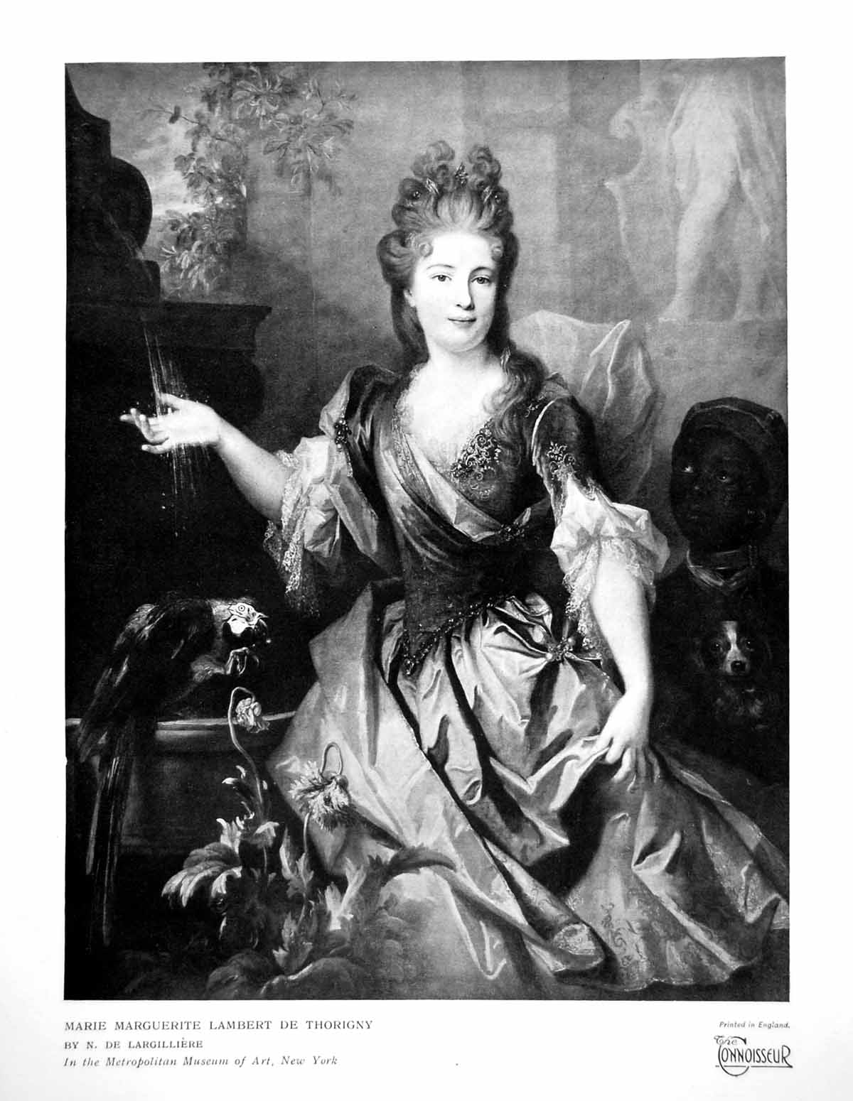 Antique Print Marie Marguerite Lambert De Thorigny By N De Largilliere 1928