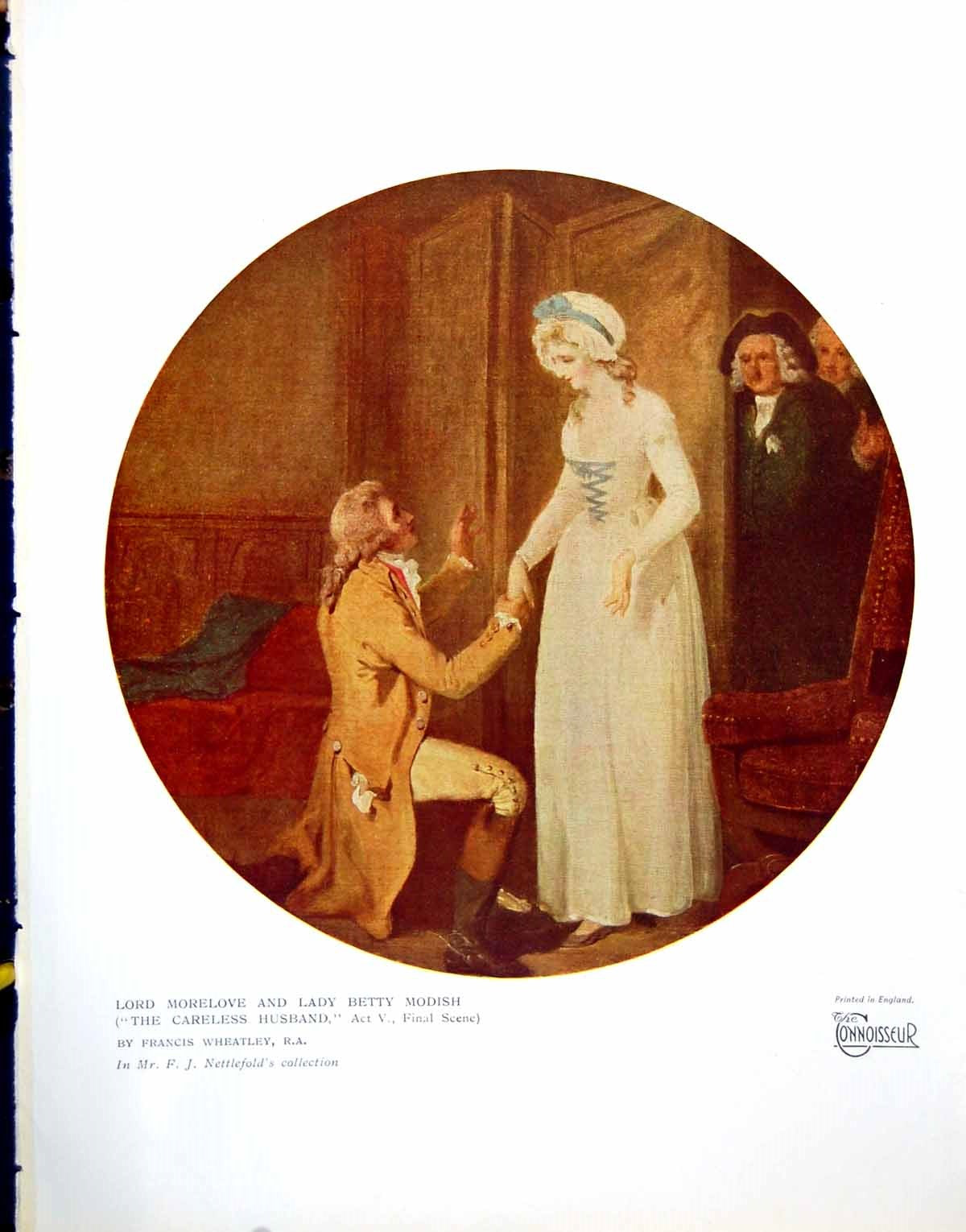 Old Vintage Print Lord Morelove Lady Betty Modish Carelesss Husband 1928 20th