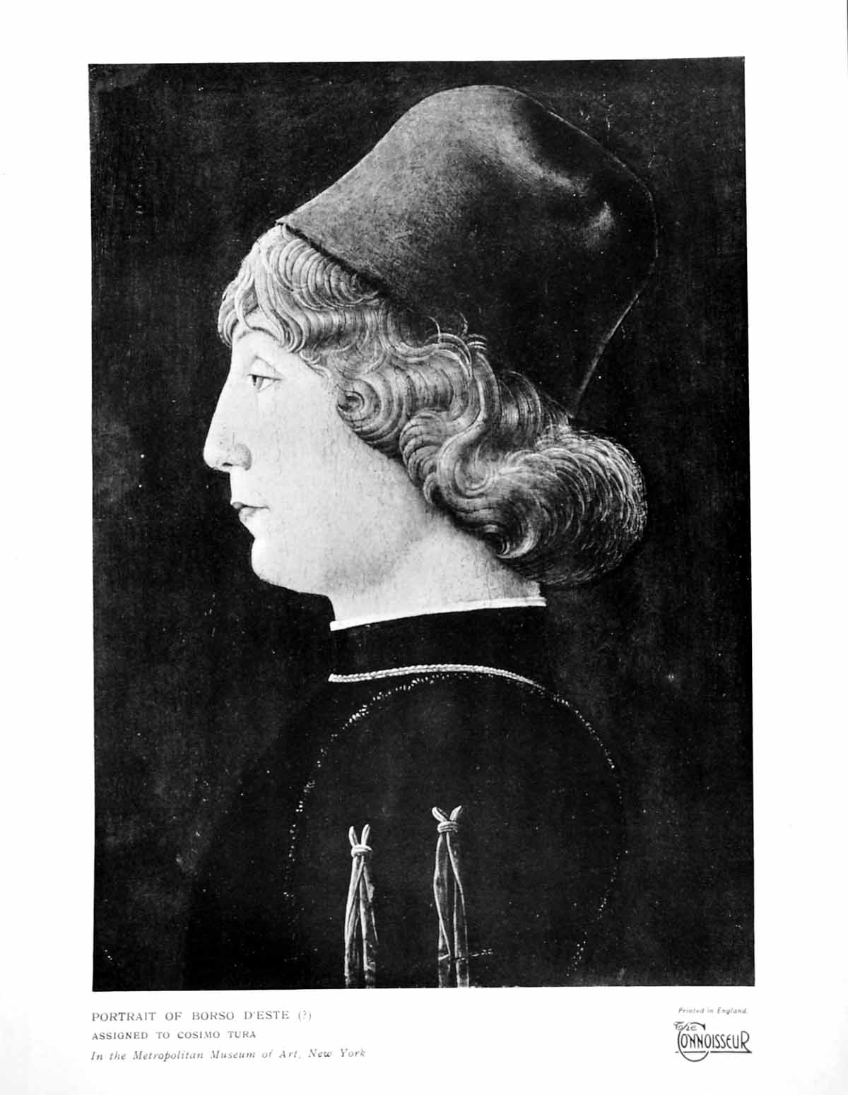 Original Old Vintage Print Portrait Borso D'Este Assigned To Cosimo Tura 1928