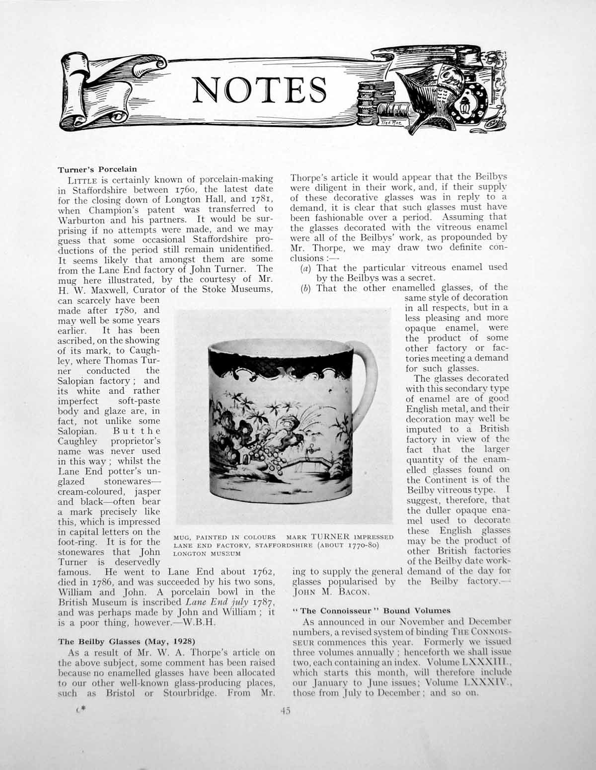 Antique Old Print Notes Turner'S Porcelain Mug Mary LivingstonePage 1929